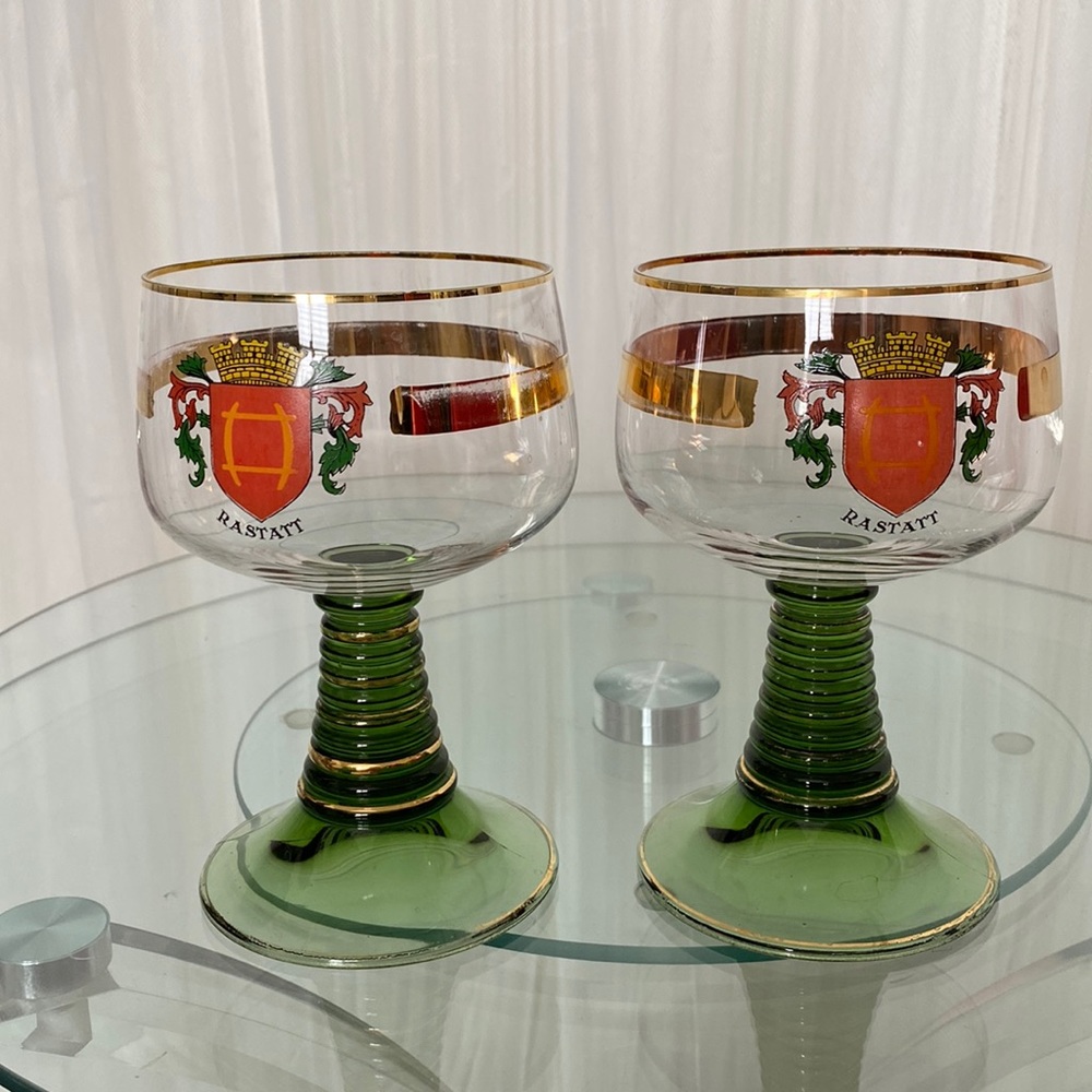 Crystal wine glasses German “Rastatt” logo